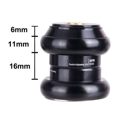 ZTTO MTB Road Bike Threadless Headset 34mm fit 1-1/8" 28.6mm Straight Tube Fork - Picture 2 of 20