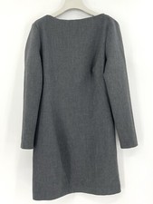 ZARA Woman’s Pencil Midi Fitted Dress Large Gray Boat Neck D13