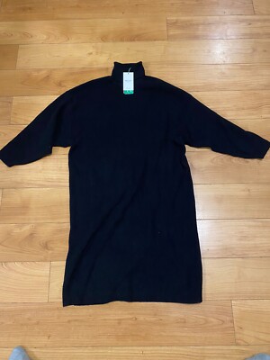 Msch Magnea Rachelle Rib Dress Black Beauty UK10/12 Eu38/40.