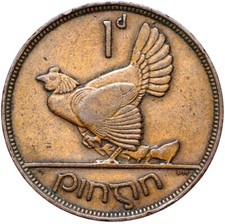 Irlanda - moneta - 1 penny 1937 - GALLINA UOMO - CONSERVAZIONE!