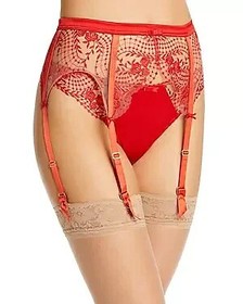 Dita Von Teese ROSE RED Julie's Roses Suspenders Belt, US 4(X-Small)