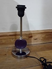 NICE DESIGN...SIMPLE STYLE....METAL..TABLE LAMP... LAMP....PURPLE...CHROME..