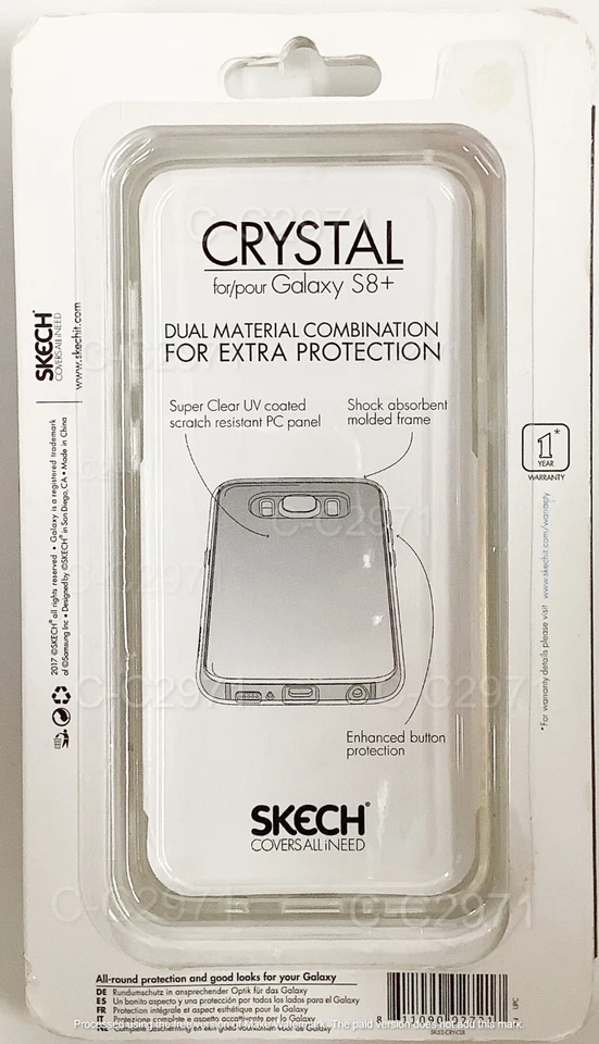 Capa fina cristalina Skech SK52-CRY-CLR para Samsung Galaxy S8+ - Imagem 3 de 4