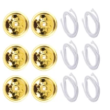 1 Set Alcohol Lamp Fiber Wick Replacement Wick Oil Light Wick Alloy Holder