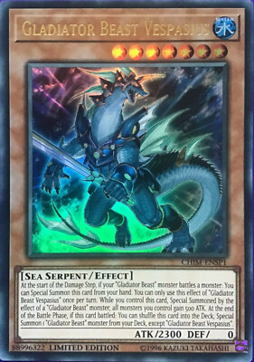3 x Gladiator Beast Vespasius - CHIM-ENSP1 - Ultra Rare - Limited
