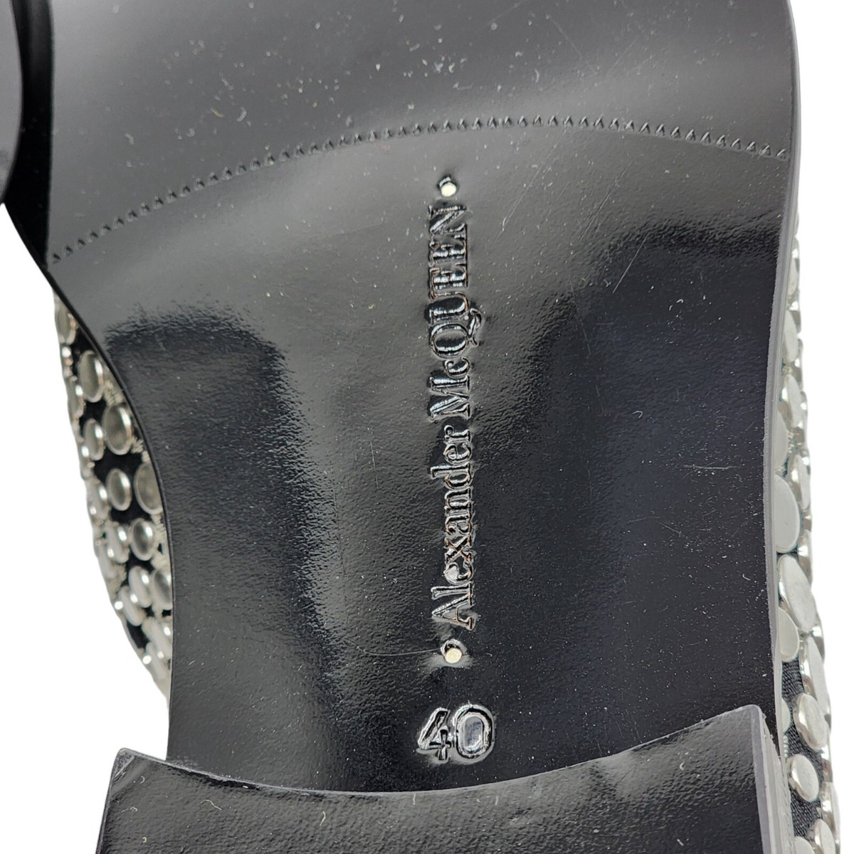 Alexander McQueen Silver Studded Loafers 40 (7US) Alexander McQueen Silver Studded Loafers Shoes EU 40 US 7  main image 2