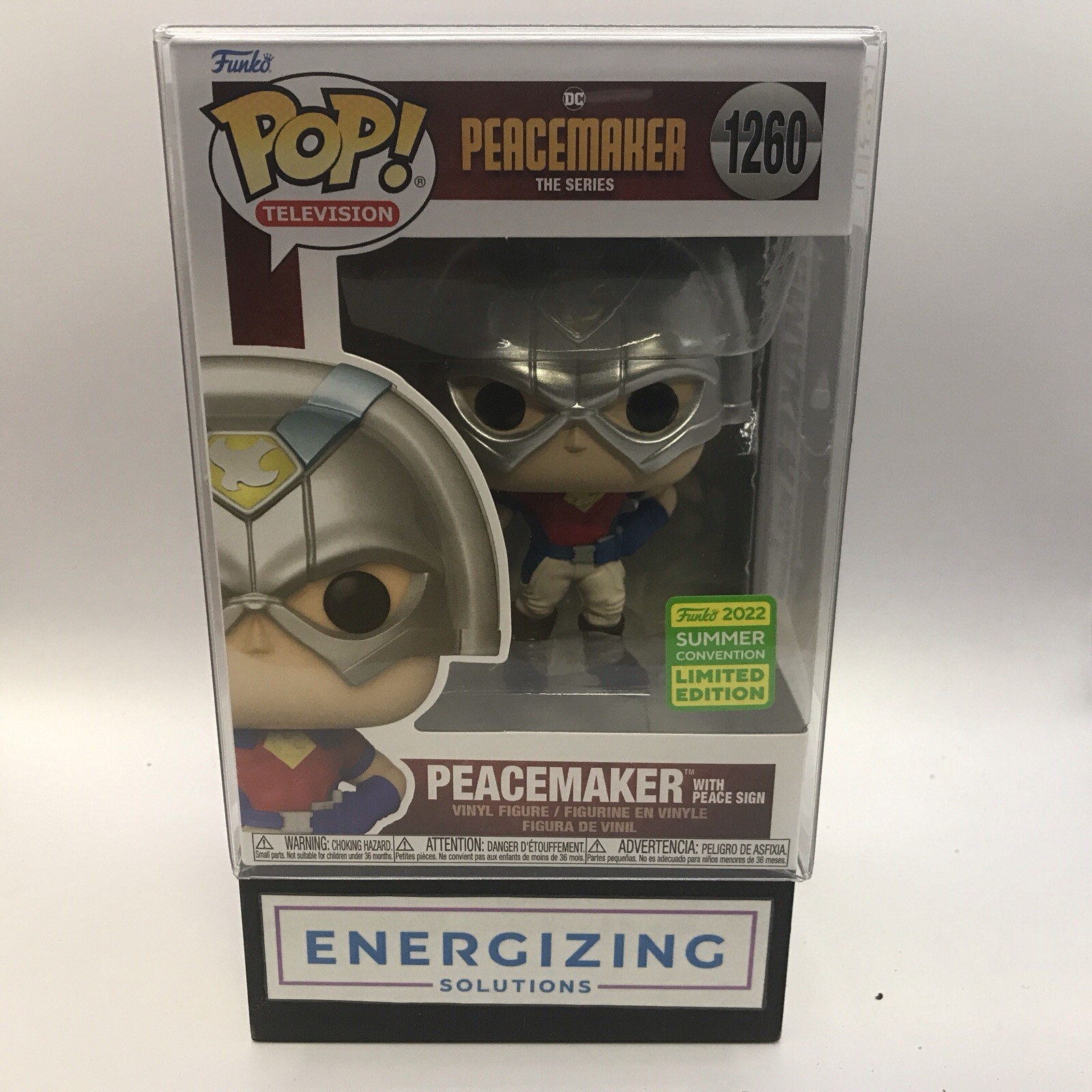 Peacemaker Tv-Peacemaker W/Peace Sign #1260 Funko Pop! Summer Con W/Protector