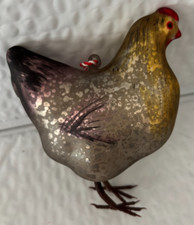 Cottagecore Farmcore CHICKEN Glass Ornament G...