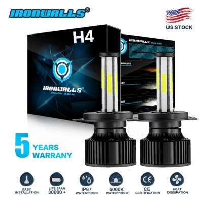 6-sides H4 9003 LED Headlight Bulb 2800W 360000LM Hi-Lo Car Motorcycle Headlight