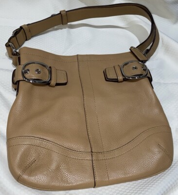 Vintage Coach Soho Shoulder Bag Y2K Caramel Pebbled Leather Large 