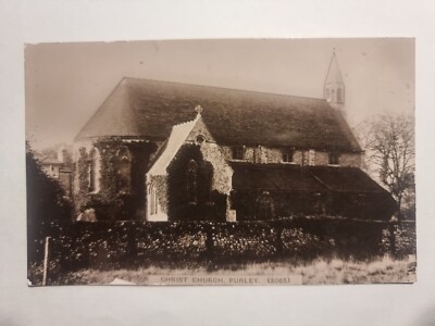 Purley Postkarte um 1920 Echtfoto Nr Croydon Christ Kirche außen Surrey