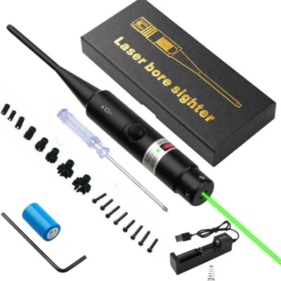 Green Laser Bore Sighter Sight Collimator for Rifle Handgun .177 to .50 Caliber