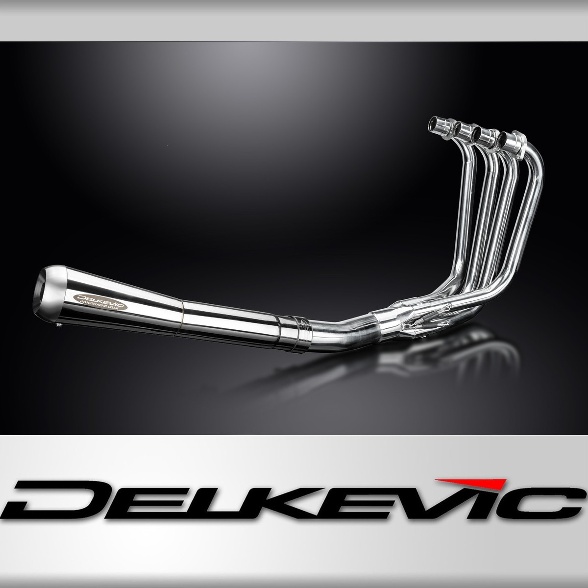 ワンオフステンレスマニ Full 304 Stainless Steel 4 into 1 Exhaust with 18-inch Oval