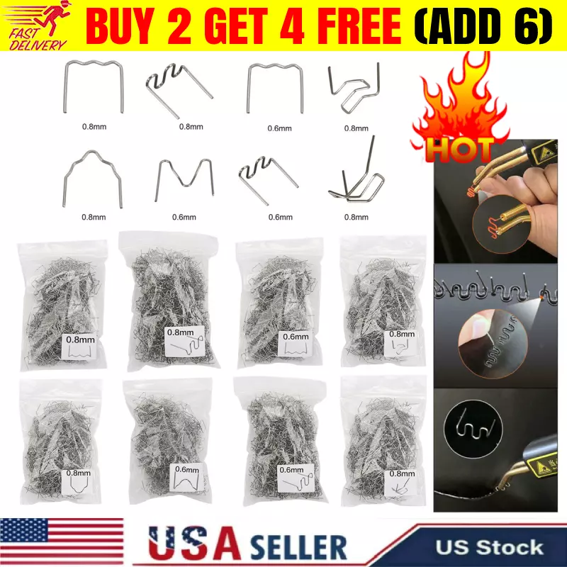 Hot Stapler Staples Repair Tools Kit For Plastic Welder Gun Car Bumper US HOT-image
