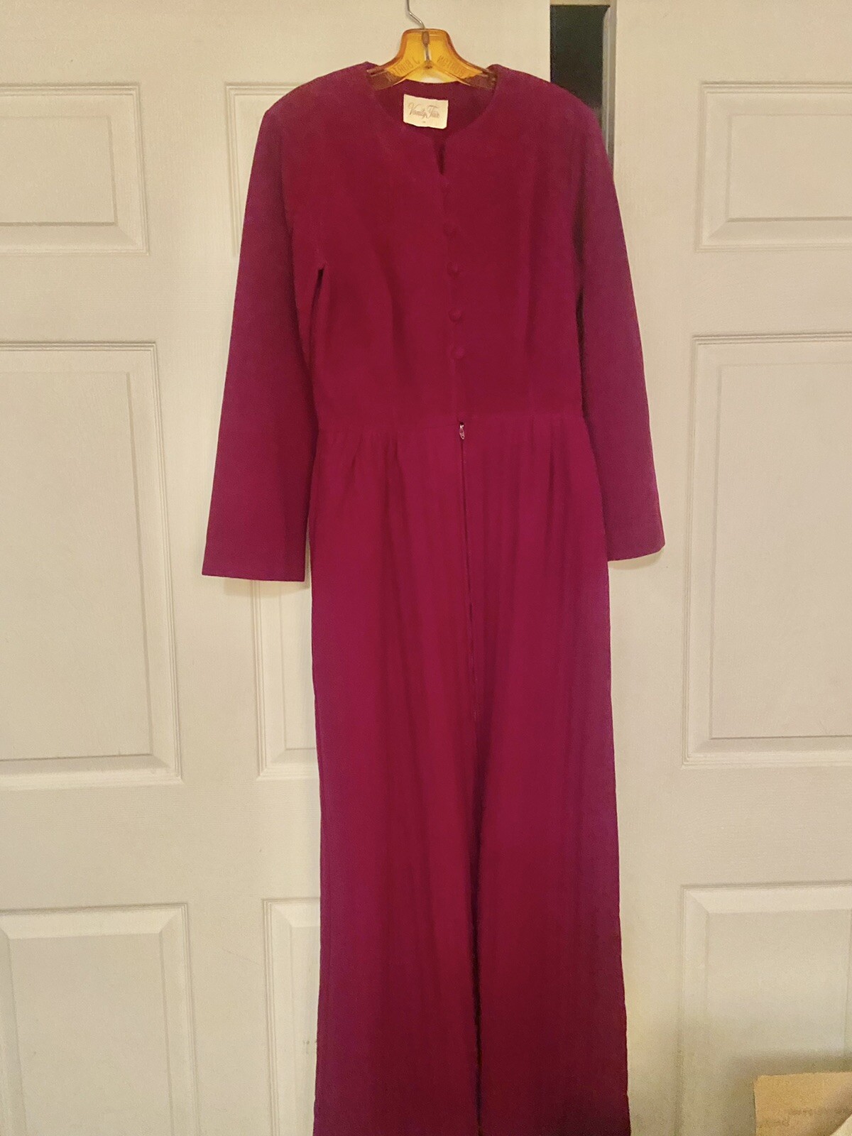 Vintage Vanity Fair Purple Long Housedress 14 - image 1