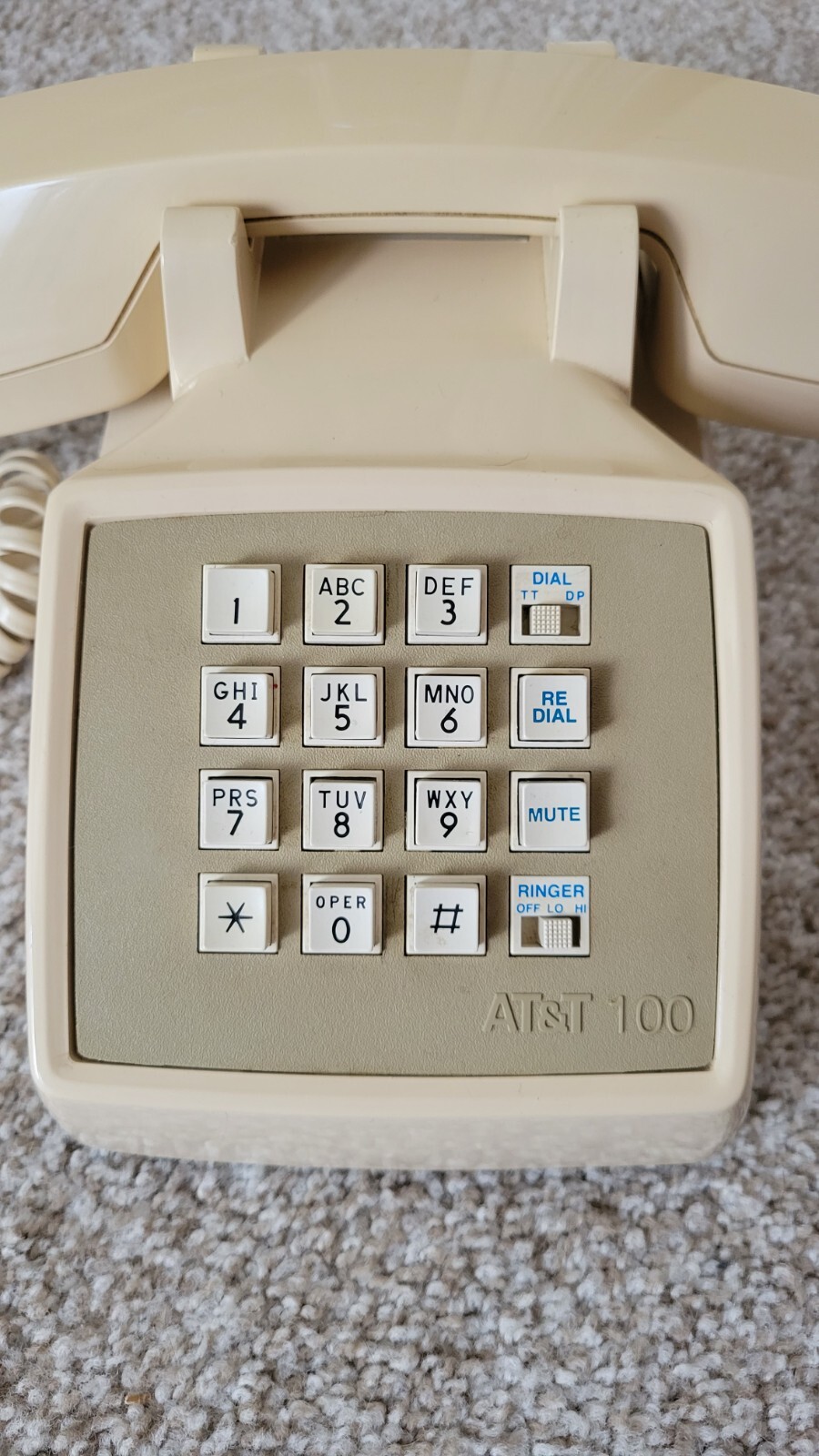 Vintage 90's AT&T 100 Push Button Landline Phone Model C2500DMFG eBay