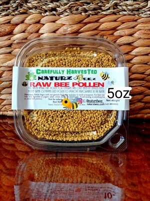 NATURZ BEEZ BEE POLLEN PURE RAW CAREFULLY HARVESTED 5oz / 141g Seasonal Allergies, Energy