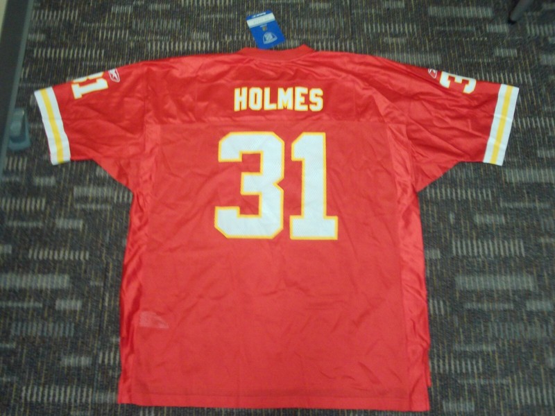 NWT PRIEST HOLMES KC KANSAS CITY CHIEFS REEBOK RED NFL GAME FOOTBALL JERSEY XXLG