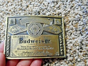 budweiser belt buckle