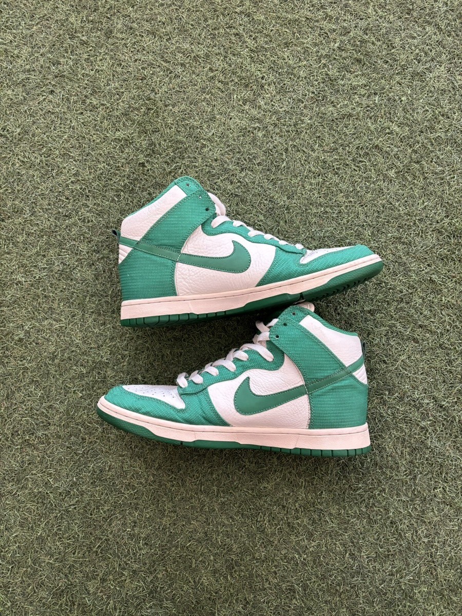 Size 10 Nike Dunk High Lucky Green