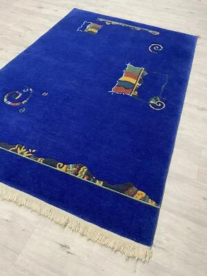 Nepal Teppich Super Edition 525 blau - Bild 1 von 4
