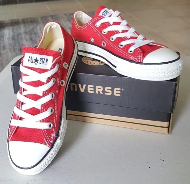 Scarpe basse CONVERSE All Star Chuck Taylor rosse giovani 3J236 bambini tela