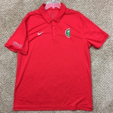Nike Polo Shirt Mens XL Red Short Sleeve Dri Fit