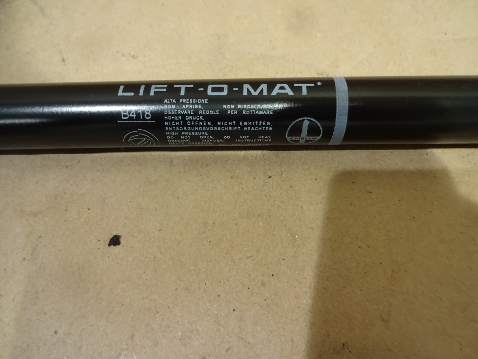 Maserati 3200,4200 - Bonnet Gas Spring/ Strut (NEW)  P/N 384300122