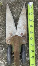 Vintage Grass Clippers Long Handle Shears Walking Yard Scissors Tool Wheels
