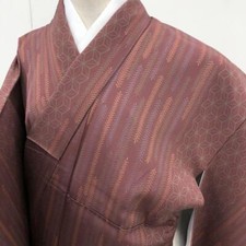 JAPANESE KIMONO FINE PATTERN 153 cm 5' 0" PURE SILK VINTAGE Z7831