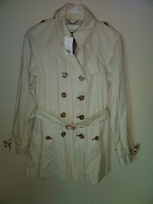 Banana Republic Long Sleeve Beige Tan Military Style Trench Coat