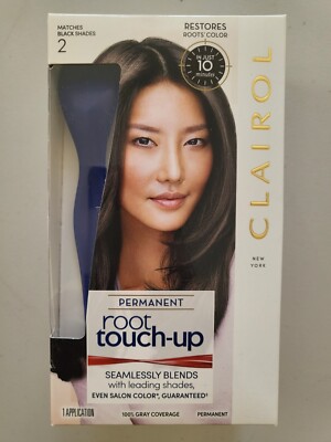 CLAIROL ROOT TOUCH-UP HAIR COLOR/MATCHES BLACK SHADES (2)/1 KIT/NEW IN BOX