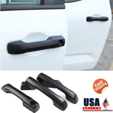 Matte Black Exterior Door Handle Cover Trim Set 4PCS For Toyota Tundra 2022-2024