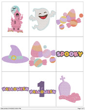 HALLOWEEN COLLECTION EMBROIDERY MACHINE DESIGNS PES BROTHER JEF HUS VP3 USB