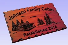 Personalized Custom Carved Wood Sign - Routed Cedar Rustic Plaque Home Decor