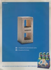 2003 St. Pauli Girl Beer - Concrete Block House Foundation Or? - Print Ad Photo