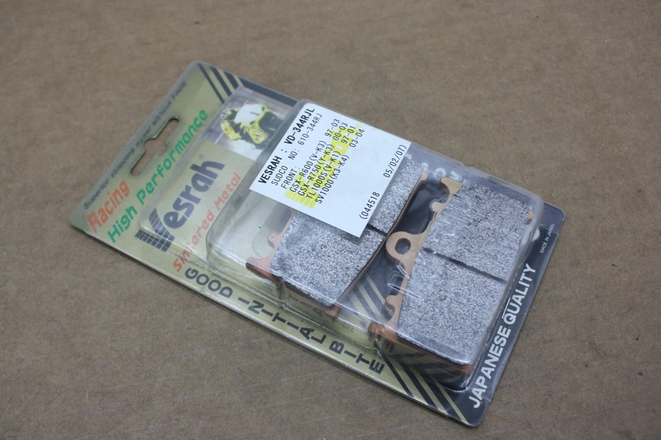 SUZUKI SV1000 & TL1000S METAL HIGH PERFORMANCE RACING FRONT BRAKE PADS VESRAH - Image 2 of 4