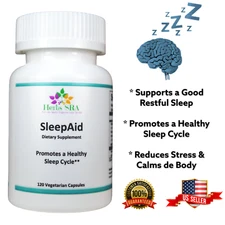 SLEEP AID NATURAL SUPPLEMENT. 120 capsules, Increase Restful Sleep, Biomedical. 