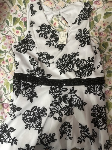 Justice Girls Black And White Dress Size 20