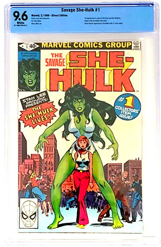 Savage She-Hulk #1 KEY!!! 9.6 White Pages Origin and 1st Appearance She-Hulk