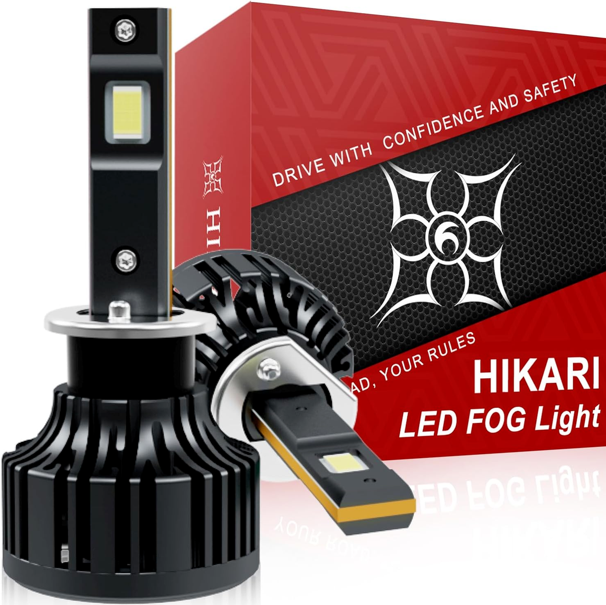 hamumaru　[光/HIKARI] Lucis Hikari H1 LED Light Bulbs 45W 20000 Lumens 6000K Cool White IP68