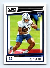 #392 2022 Score BASE ~~ CJ Verdell RC Indianapolis Colts