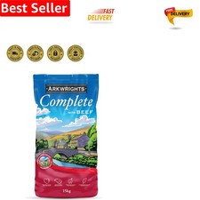Complete Beef Dry Dog Food, 15kg - Nutrition for Active Adult Dogs 1.87 per kilo