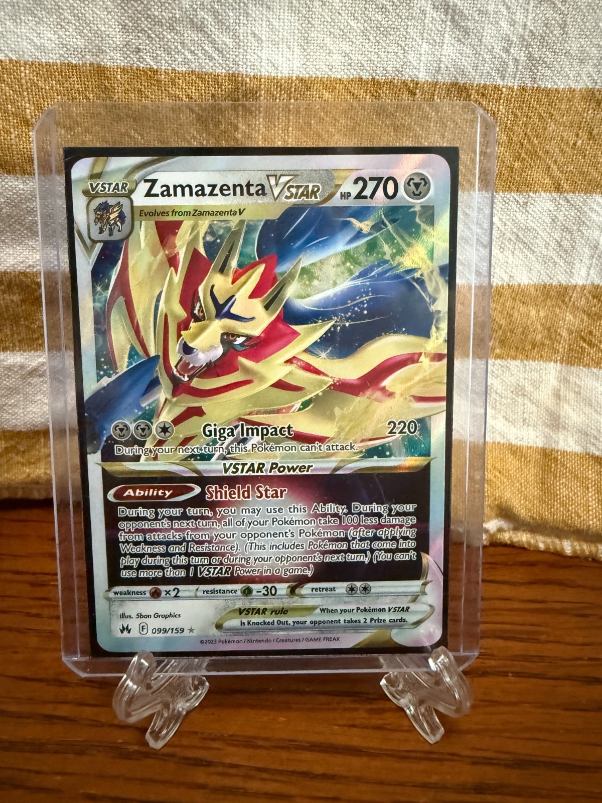 Zamazenta VSTAR 099/159 Ultra Rare Pokémon Crown Zenith NM