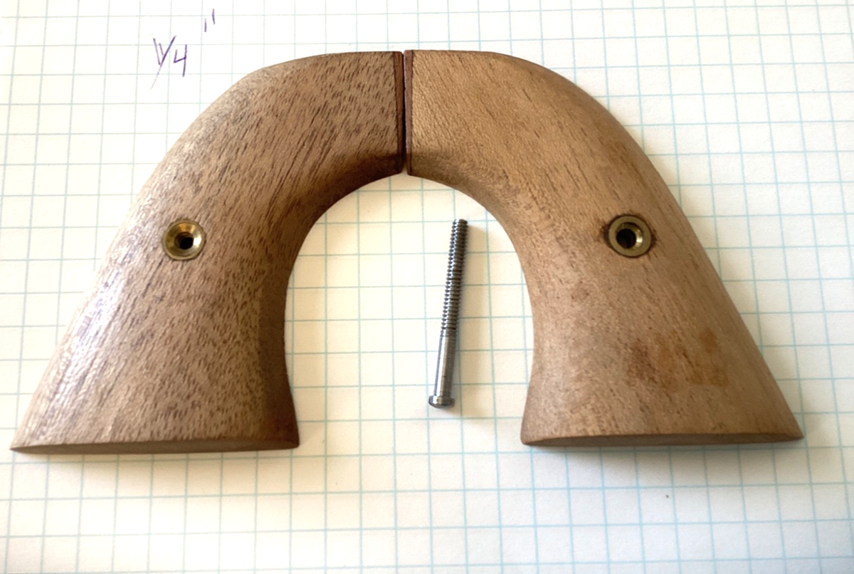 Colt SAA Single Action Army -Vintage Two Piece Wood Grips | eBay