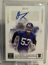 2019 Panini Impeccable - Rookie Autographs Oshane Ximines #149 Gold /25