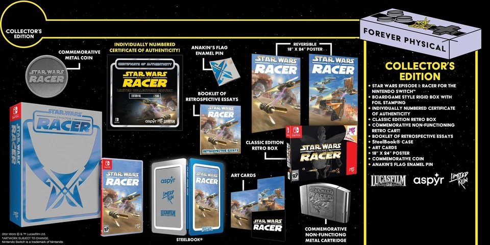 Star Wars Episodio I: Racer - Edición Premium - Edición Limitada #077 [Nintendo Switch Foto 2 de 4