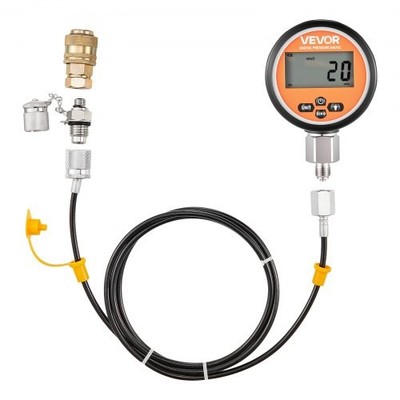 Digital Hydraulic Pressure Test Coupling Kit,10000 PSI Pressure Gauge Manometer