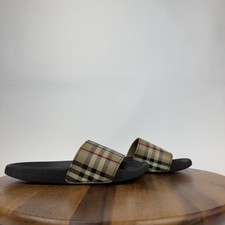 Womens Burberry Check Beige Classic Comfort Platform Slides Size EU 40 / US 10 M