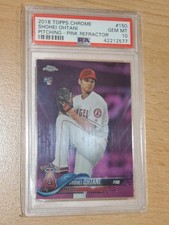 2018 Topps Chrome Shohei Ohtani Rookie card RC Pink Refractor PSA 10 #150